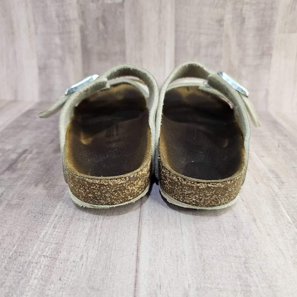 Birkenstock Girls Size 33 Holographic Sparkle Arizona Slip On Sandals Shoes - Picture 5 of 13